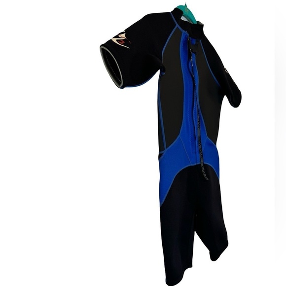 Titanium Warm To The Bone Seal Skin Diving Suit Black and Blue Size L Large - Picture 4 of 16